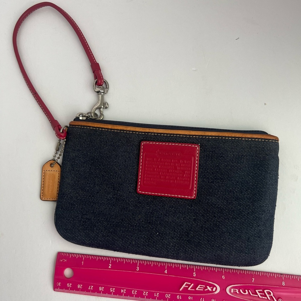 Coach Red and Black Leather Handbag
